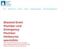 Tablet Screenshot of blockeddrainplumbers.com